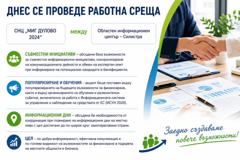 Проведена среща с Областен информационен център – Силистра